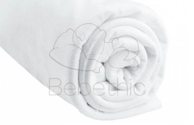 Drap housse bébé écologique en coton blanc 60x120 cm La Maison Chiffon