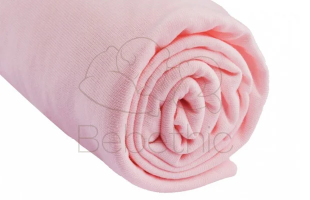 Drap housse pour bébé 60x120 cm en jersey de coton rose La Maison Chiffon