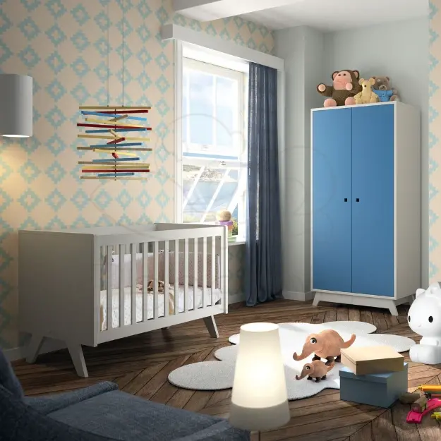 Chambre bébé vintage avec nombreuses couleurs Mathy by Bols