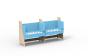 Le berceau cododo double pour jumeaux en bois évolutif en bureaux – Mathy by Bols Je choisis la couleur : Verni + bleu azur