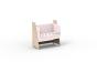 Le berceau cododo en bois évolutif en bureau et banquette Asymetry - Mathy by Bols Je choisis la couleur : Verni + rose poudré