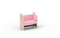 Le berceau cododo en bois évolutif en bureau et banquette Asymetry - Mathy by Bols Je choisis la couleur : Verni +  rose très clair