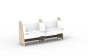 Le berceau cododo double pour jumeaux en bois évolutif en bureaux – Mathy by Bols Je choisis la couleur : Verni + blanc