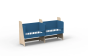 Le berceau cododo double pour jumeaux en bois évolutif en bureaux – Mathy by Bols Je choisis la couleur : Verni + bleu atlantic