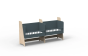 Le berceau cododo double pour jumeaux en bois évolutif en bureaux – Mathy by Bols Je choisis la couleur : Verni + gris basalte