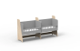 Le berceau cododo double pour jumeaux en bois évolutif en bureaux – Mathy by Bols Je choisis la couleur : Verni + gris ciment