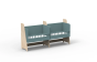 Le berceau cododo double pour jumeaux en bois évolutif en bureaux – Mathy by Bols Je choisis la couleur : Verni + gris orage