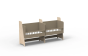 Le berceau cododo double pour jumeaux en bois évolutif en bureaux – Mathy by Bols Je choisis la couleur : Verni + lin