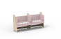 Le berceau cododo double pour jumeaux en bois évolutif en bureaux – Mathy by Bols Je choisis la couleur : Verni + rose hiver