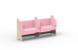 Le berceau cododo double pour jumeaux en bois évolutif en bureaux – Mathy by Bols Je choisis la couleur : Verni +  rose très clair