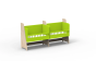 Le berceau cododo double pour jumeaux en bois évolutif en bureaux – Mathy by Bols Je choisis la couleur : Verni + vert pomme