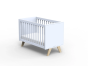 Un lit bébé scandinave en bois décliné dans de nombreuses couleurs – Mathy by Bols Je choisis la couleur : Bleu poudré